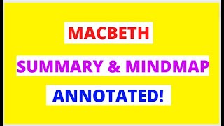 Macbeth A Summary Mindmap In 60 Seconds  GCSE English Exams Revision gcse gcseenglish [upl. by Tarah59]