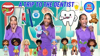 A Trip To The Dentist Brushing and Flossing Healthy Foods Learning with Ms Houston Kid Songs [upl. by Little43]