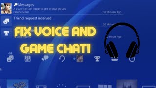 PS4 How to fix voice chat and game chat 2024  Easy Fix [upl. by Atolrac]