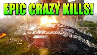 Battlefield 1 Epic Crazy Kills  BF1 Squad Gameplay [upl. by Pinchas]