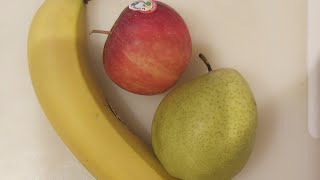 cutting banana apple and pear fruit satisfying viral [upl. by Eniaral]