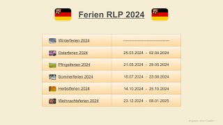 Ferien RLP 2024 [upl. by Releehw148]