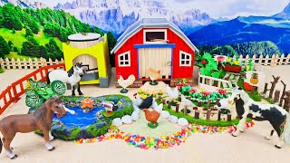 Top the most Creative Build Miniature Farm  Barn for Chicken Horse  Ducks Pond  Cattle Farm [upl. by Reywas]