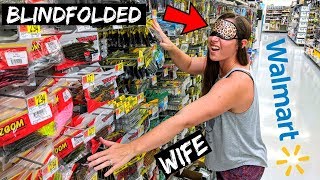 BLINDFOLDED WIFE Picks My Fishing Lures HILARIOUS [upl. by Ody]