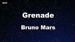 Karaoke♬ Grenade  Bruno Mars 【No Guide Melody】 Instrumental [upl. by Warthman233]