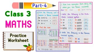 Class 3 Maths  Class 3 Maths Worksheet  Maths Worksheet for Class 3  Class 3 Worksheet  Class 3 [upl. by Ahseinad756]