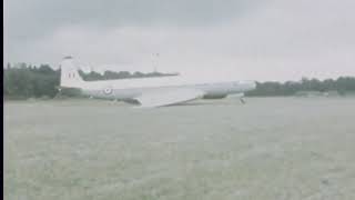 Comet undercarriage collapse Strathallan 1974 [upl. by Nylatsirk]