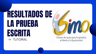 ¿Cómo consultar los resultados de la PRUEBA en el SIMO  TUTORIAL [upl. by Nemraciram]