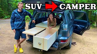 I Turned My SUV Into A Camper  DIY Camping Conversion Start to Finish [upl. by Sergent]