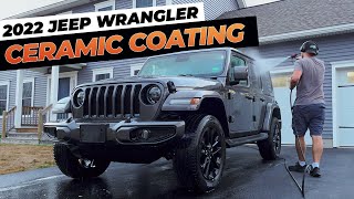 Making a 2022 Jeep Wrangler shine like a diamond Full Detail and Ceramic Coating  Alfred Auto Spa [upl. by Rolando]