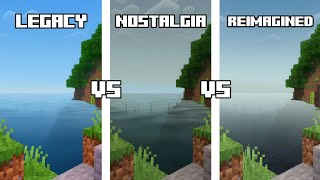 Newb x Legacy Vs Newb x Nostalgia Vs Newb x Reimagined  MCPE Shader [upl. by Tabshey]