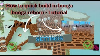 How to quick build in booga booga roblox SPAM BUILD [upl. by Karylin172]