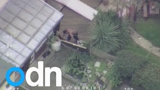 Aerial footage of hunt for London machete killer [upl. by Knoll859]