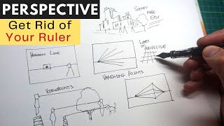 How to Draw Perspective  A Simple Guide and Sketching Tutorial [upl. by Ledairam]