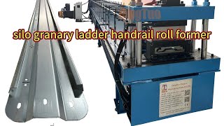 metal steel silo granary ladder handrail roll forming machine [upl. by Neira]