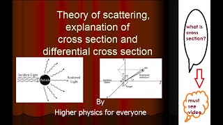 Theory of scatteringexplanation of cross section and differential cross section [upl. by Scheck]