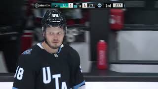 Mikhail Sergachevs first goal for Utah vs Sharks 28 oct 2024 [upl. by Abbub]