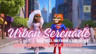 Urban Serenade  AAA Animated Music Stories  Cat Love Story  Cute Cat Story [upl. by Elik]