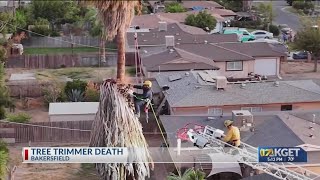 Tree trimmer death in east Bakersfield [upl. by Kcirreg855]