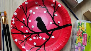 DIY Wall Decor  Simple Painting on Paper Plates  Best Out of Waste  Draw with David [upl. by Veejar955]