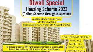 DDA HOUSING SCHEME E AUCTION MIG  HIG  SUPER HIG  PENT HOUSE PRICES N HOW TO APPLY DDA [upl. by Zumwalt]