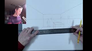 1pt Perspective Drawing G People and Table in Scale [upl. by Shayn]