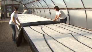 Capillary Mat Construction for High Tunnel or Greenhouse Benches [upl. by Anomar379]