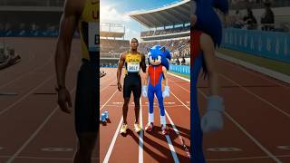 Usain Bolt vs Sonic ⚡️🏃 The Ultimate Speed Showdown shorts usainbolt sonic [upl. by Sauer]