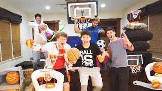 EPIC INDOOR BASKETBALL OBSTACLE COURSE SKILLS CHALLENGE [upl. by Penelope]