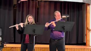 Bach Sonata in Eb Major  Siciliano flute duet [upl. by Gapin]