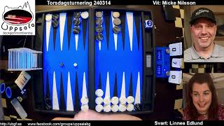 Torsdagsturnering 240328  Rond 1 Micke N vit vs Linnea E svart [upl. by Theresa]