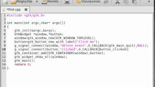 GTK tutorial 3  button part 1 [upl. by Kinnard]