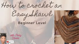 Easiest Shawl to Crochet  Beginner Friendly using Hobbii Cookie Yarn [upl. by Ieso]