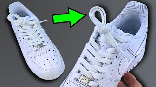 How To Factory Lace Nike Air Force 1s  Nike AF1 Factory Knot DS Knot [upl. by Aifas]