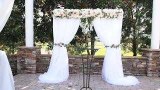 Easy DIY Flower Wedding Backdrop Tutorial [upl. by Htiel]