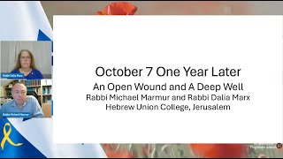 Limmud Study Session – “An Open Wound October 7th One Year Later” [upl. by Eniarrol]