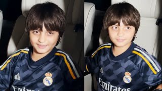 Shahrukh Khan Son Abram Khan Cute Moment With Paparazzi [upl. by Enohs]