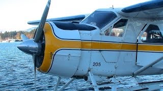 De Havilland floatplane flight over Vancouver on a bright sunny day [upl. by Verner]