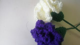 crochet a carnation flower no glue handmade craft crochet diy easy handmade yarnover [upl. by Aidualk672]