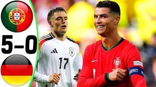 Portugal vs Germany 50  All Goals and Highlights  2024 🔥 RONALDO [upl. by Refitsirhc]