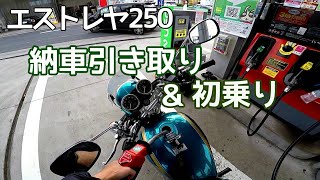 エストレヤ250 『納車引き取り』＆『初乗り』 [upl. by Grindlay324]