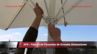 Parasol SPS Serie 6000 Resistente hasta 35m fácil desmontaje [upl. by Cherey573]