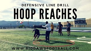 HOOP REACHES🏈🏈🏈 DEFENSIVE LINE FOOTBALL DRILL  Five Star Linemen Academy [upl. by Baynebridge]