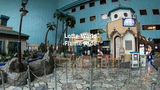 World Theme Park Lotte World attraction Flume Ride on ride front seat [upl. by Hoover]