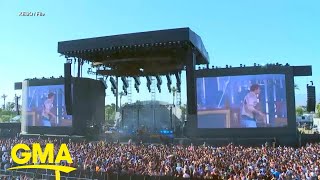 Coachella kicks off powerhouse postpandemic concert season l GMA [upl. by Yrreiht]