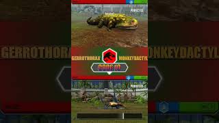 GERROTHORAX VS MONKEYDACTYL  JURASSIC WORLD THE GAME [upl. by Nyrac469]