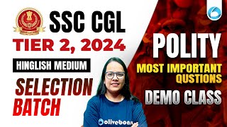 Polity for SSC CGL Mains 2024  SSC CGL Tier 2 2024  SELECTION BATCH  Hinglish Medium  Demo Class [upl. by Adnanref]