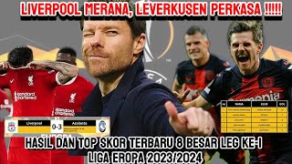 Hasil Lengkap Liga Europa 20232024 liverpool kalah leverkusen semakin perkasa [upl. by Mayor243]