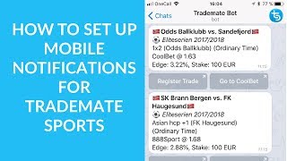 Trademate Sports Tutorials How to set up Mobile Notifications with Telegram [upl. by Mccurdy]