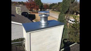 making and installing 2 Galvanized Chimney caps [upl. by Tung]